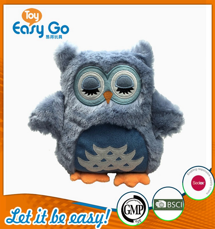 Customized plush gray owl toys